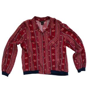 Francesca Rose Stripe Floral Lightweight Jacket SMALL